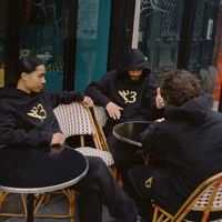 <3 HOODIE BLACK