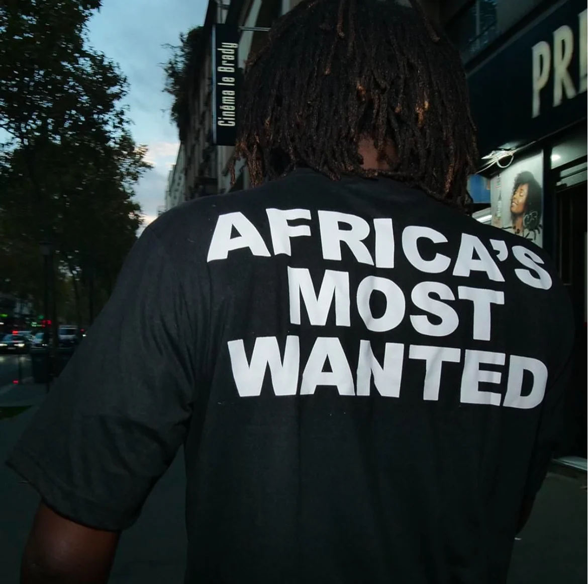 AFRICA'S MOST WANTED TEE BLACK