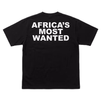 AFRICA'S MOST WANTED TEE BLACK
